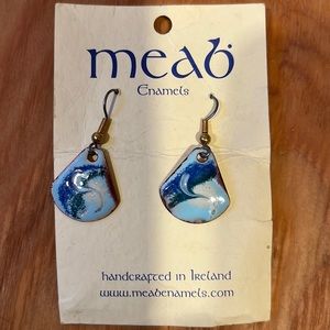 Hand crafted enamel earrings, made in Ireland
